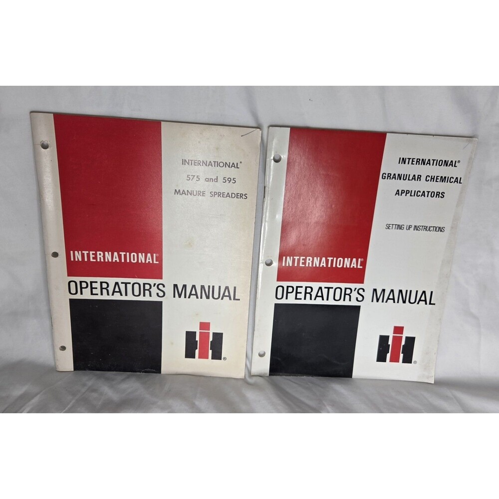 Vtg International Harvester IH Operators Manuals Manure Spreaders Lot Of 2